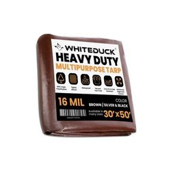 White Duck Super Heavy Duty Poly Tarp Brown 30x50ft PT-30x50