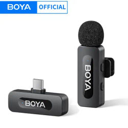 BOYA BY-V New/Old Series Wireless Lavalier Microphone for iPhone15-16 iPad Android Samrtphone Live Broadcast Recording Interview