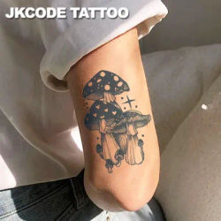 Herbal Mushroom Cute Tattoo Stickers Forest Natural Plant Temporary Tattoos for Men and Women Funny Easter Daily Use Hand Leg Neck Tattoo Long-Lasting Waterproof for 15 Days