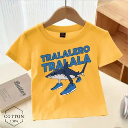 Italian Brainro Children T-shirts Tung Tung Tung Sahur Summer Clothing Funny Meme Short Sleeves Tops Shirts Boys Girls Tee Gift