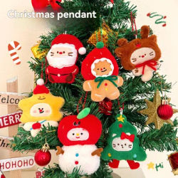 1/3/8 Pcs Christmas Plush Pendant Versatile Bag Keychain Decorative Pendant Cute Small Ornament
