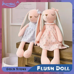 Bunny Shy Rabbit Plush Toy Cute Rabbits Soothing Sleeping Doll Perfectly Bedroom Pillow Decoration Stuffed Animal Wedding Gift