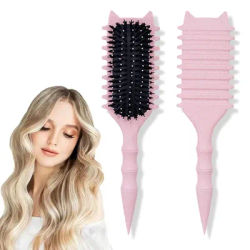 WANMEI Salon Styling Curly Hair Styling Brush Curl Hair Brush for Combing and Shaping Curls Reduce Pulling Tools