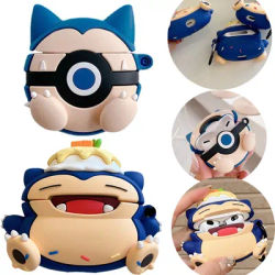 Pokemon Snorlax Apple Airpods Cover for Airpods 1 2 3 4 Pro Pro2 Case Cute Cartoon Silicone Protective Cover Fall Prevention