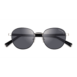 Unisex s round Gold Black Metal Prescription sunglasses - Eyebuydirect s Coach HC7131 C6195