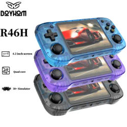 NEW R46H Retro Handheld Console Classic Game 4.2 inch HD IPS Screen Portable Video Player MAX 128G 29K Game R36H Best Gift