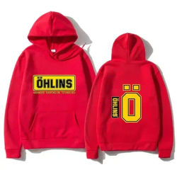 Ohlins printed graphic Spring and Autumn Motorcycle race sweatshirts are suitable for men s and women s long sleeved sweatshirts