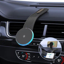 Chargeur de voiture magnétique sans fil 15W, Compatible avec iPhone MagSafe 16 Pro Max 15 14 13 12, Angle de réglage gratuit