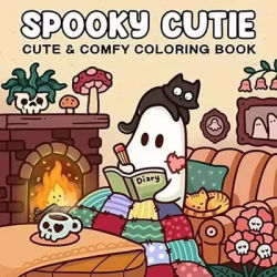 Halloween Coloring Book- COZY FRIENDS Coloring Book For Adults And Teens Featuring Adorable Creepy Creatures for Halloween Gifts