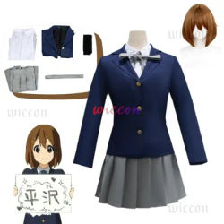K-ON Hirasawa Yui Akiyama Mio Tainaka Ritsu Cosplay Costume Shirt Skirt JK Daily Wear Uniform Halloween Play Role Outfit코스프레