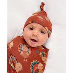 Grateful Gobbles Swaddle & Hat Set - OSFA