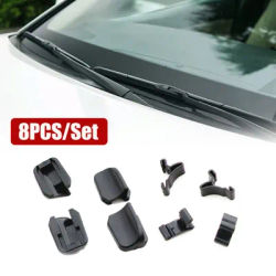 Capuchon de carte de couverture d'essuie-glace de voiture, attaches, pièces de lame d'essuie-glace, accessoires extérieurs de voiture, clip universel Wretraités de pare-brise, 1 jeu