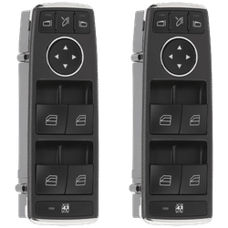 JC Whitney Window Switch Black, Front, Driver & Passenger Side, 1-year unlimited-mileage warranty SET-JRM50520024-2