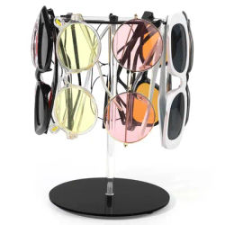 Présentoir rotatif pour lunettes de soleil, supports de rangement pour lunettes multi-styles, adaptés au rangement des lunettes, support de rangement à domicile