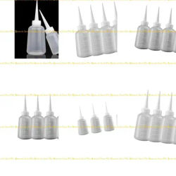 12PF 4pcs Reusable Bottle Translucent Bottle Squeeze Bottles for Glues Oil and Wash Applications with Easy to Use Design