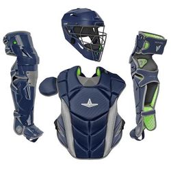 All Star MVP-Pro NOCSAE Certified Intermediate Baseball Catcher's Set Navy/Graphite