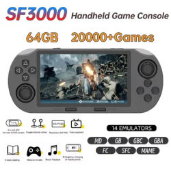 SF3000 Retro Handheld Game Console 4.5 Inch IPS Screen Linux System Pocket Video Player Games Controller Built-in 20000+ Games
