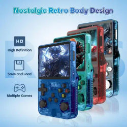 128G 40000+Games R36S Retro Handheld Video Game Console Linux System 3.5 Inch IPS Screen Portable Pocket Video Player 64GB Games