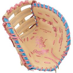 Rawlings Heart of the Hide 13" Single Post Double Bar Web First Base Fastpitch Softball Glove - Right Hand Throw Camel