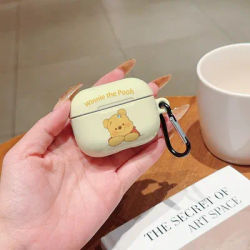 Disneys antichoc protection brillant HD dur PC écouteur housse pour AirPods 1 2 3 4 Pro Pro2 w-winnies oursons avec crochet en métal