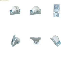 203F 10x Plate Industrial Casters Hard Plastic Non Caster for Furniture