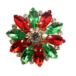 5pcs 42mm Shiny Metal Shank DIY and Craft Clothing Rhinestone Button Accessories