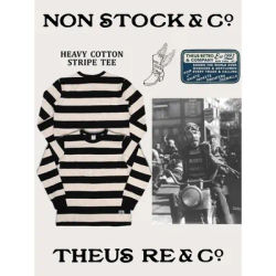 American Retro Motorcycle Prisoner Heavy Bla And White Stripes Long Sve T-irt Cotton Casual Sle round Ne Tee for Y...