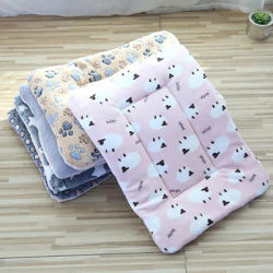 Tapis de lit épais en peluche douce pour animaux de compagnie, garde au chaud, tapis de couchage pour animaux de compagnie, mignon, couverture, accessoire pour chat