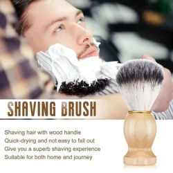 Wood Beard Brush Nylon Hair Manual Beard Brush Bristles Convenient Beard Brush Beauty Hair Tool