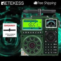Retekess TR113 Full Band Portable Radio Receiver With Bluetooth And Antenna Support tr113 v115