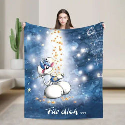Diddl Diddlina – couverture pour canapé, couverture en peluche douce et confortable, couvre-lit de plusieurs tailles 50x60 pouces pour toutes les saisons