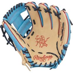 Rawlings Heart of the Hide 11.5" Pro I Web 31 Pattern Baseball Glove - Right Hand Throw Camel/Carolina Blue