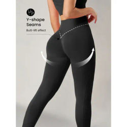 Women's Seamless Knit High-Waisted Yoga Leggings - Quick-Dry Breathable, Tummy-Control, Peach Butt-Lifting for Running/Training