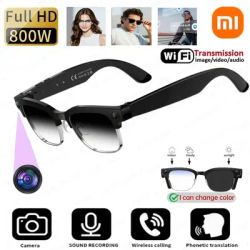 Xiaomi Mijia 4K HD Color Changing AI Smart Glasses 800W Pixel Camera Bluetooth Call Voice Assistant Control Smart Sports Glasses
