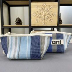 New hot brand new canvas cosmetic storage bag with zipper, mobile phone change bag, hand-held cloth bag, inner lining woven bag