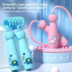 1 Pc 2.8M Cartoon Training Jump Rope Exercise For Primary Children Skipping Ropes Cotton Rope Adjustable Jump Rope