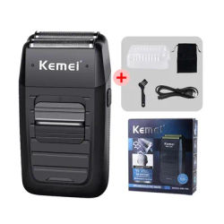Kemei Rechargeable Cordless Shaver For Men Twin Blade Reciprocating Beard Razor Face Care Multifunction Strong Trimmer KM-1102