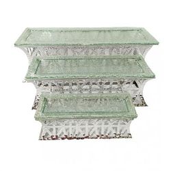 Set di 3 supporti per dessert in argento