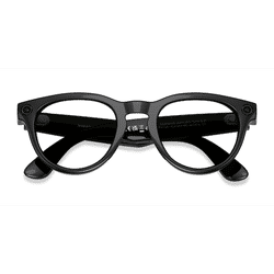 Unisex s round Shiny Black Plastic Prescription sunglasses - Eyebuydirect s Ray-Ban Meta Headliner (Gen 2)