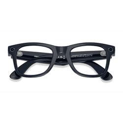 Unisex s square Shiny Cosmic Blue Plastic Prescription sunglasses - Eyebuydirect s Ray-Ban Meta Wayfarer (Gen 2)