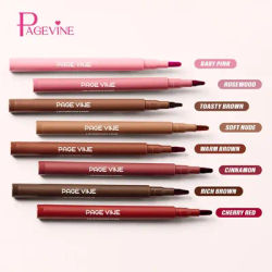 Matte Lip Liner- Long-Lasting, Easy to Color, Includes Sharpener - Perfect for a Flawless Finish! Lip Contour