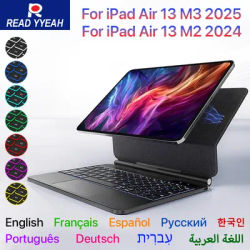 Backlit Magic Keyboard for iPad Pro 11 13 2024 M4 Case for iPad Air 11 13 Inch M2 Case iPad Air 11 13 2025 M3 Smart Cover folio