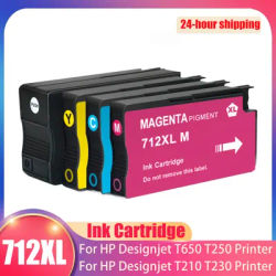 712 712XL Ink Cartridge Compatible With Stable Chip For HP DesignJet T230 T210 T250 T630 T650 Printer Replacement With Ink