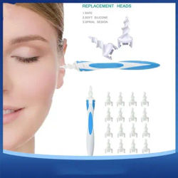 Baby Kids Ear Wax Remover Tool Ear Cleaner With Soft Silicone 16 Replacement Tips Simply To Grab Extract Earwax