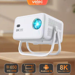 Velec 8K Video Decode Projector TP350 650 ANSI 1080P Auto Focus Android 14 H726 Portable Outdoor Smart Home Theater Projectors