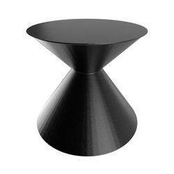 Base per tavolo da pranzo rotondo doppio cono h70 cm in metallo nero