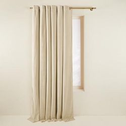 Tenda con occhielli dorati 137x280 cm Bianco antico