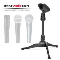 SnapVox Compatible With Shure SM57 SM58 BETA 58A SM 57 58 Beta58A SM58S Microphone Stand Desktop Tabletop Mic Mount Table Holder