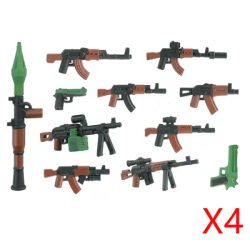 Military Weapons Building Blocks Modern Special Forces Figures Army Soldier City Police Multicolour AK Accessories Bricks Toys