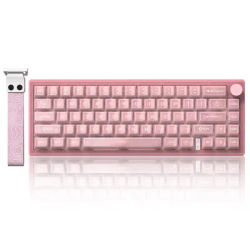 Womier VK66 Pro Wired Mechanical Keyboard VIA Support Gasket Mount RGB Hot Swappable Keyboard with Knob